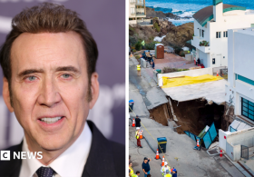 Nicolas Cage’s driveway collapses as sinkhole opens up at his Malibu home