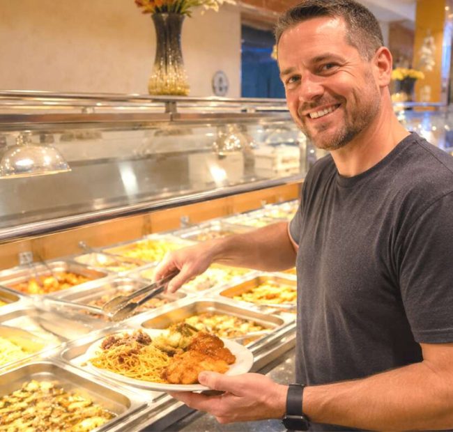 Adventurous Gourmet Samples The Exotic Delicacies Of The Far East At Local Chinese Buffet