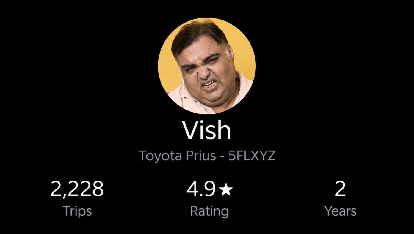 Uber Driver Carefully Selects Worst Possible Photo For Profile 6aadad62297946aadad6229795