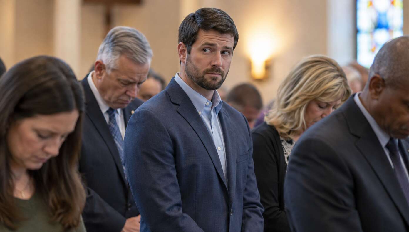 Man Once Again Loses Train Of Thought During Prayer And Starts Thinking About How He’d Defend The Church From Muslim Terrorists 6ab6a28b493cd6ab6a28b493ce