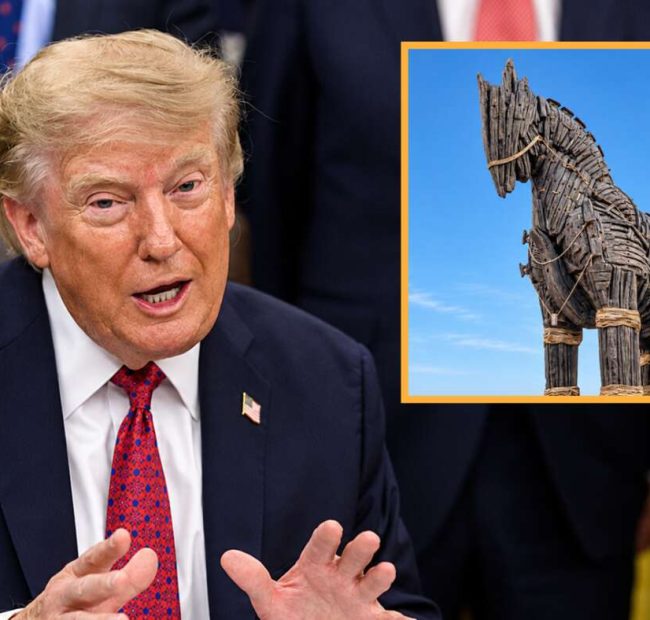 Trump Announces Plan To Gift Iran A Giant Wooden Horse