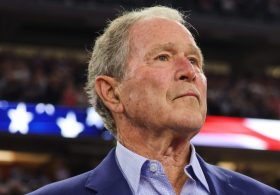 Former President Bush delivers pointed message to general Dan Caine