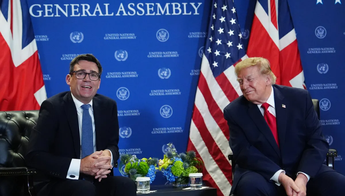Trump says US-UK relations improving under Burnham compared to Starmer AP26265619576548