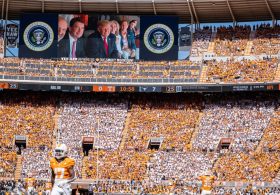 Trump stumps for Protect College Sports Act at Texas-Tennessee game: ‘Bipartisanship for the first time in a while’