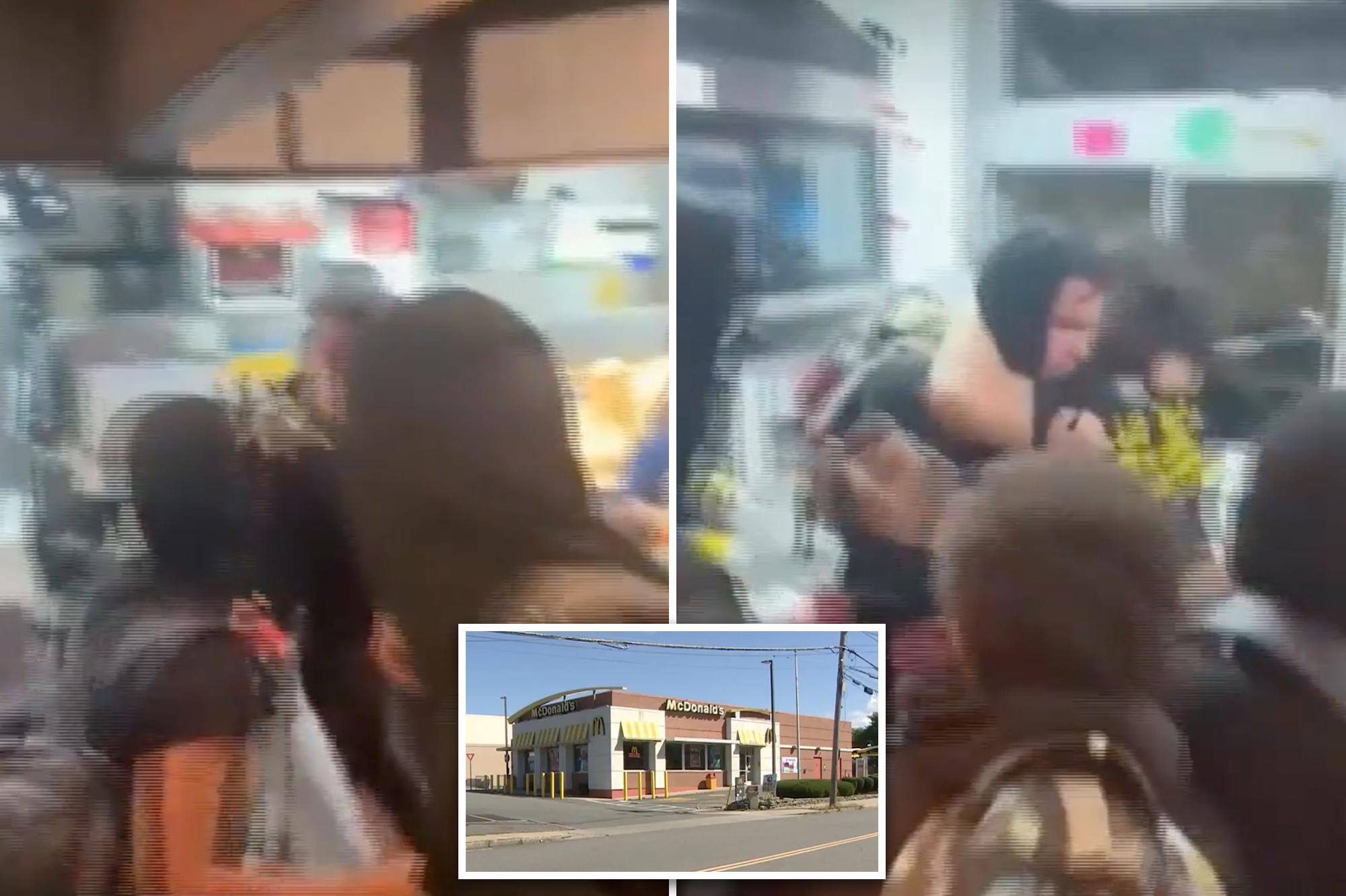 Masked Massachusetts mob attacks McDonald’s worker behind counter during teen takeover; 4 arrested COMP MCD