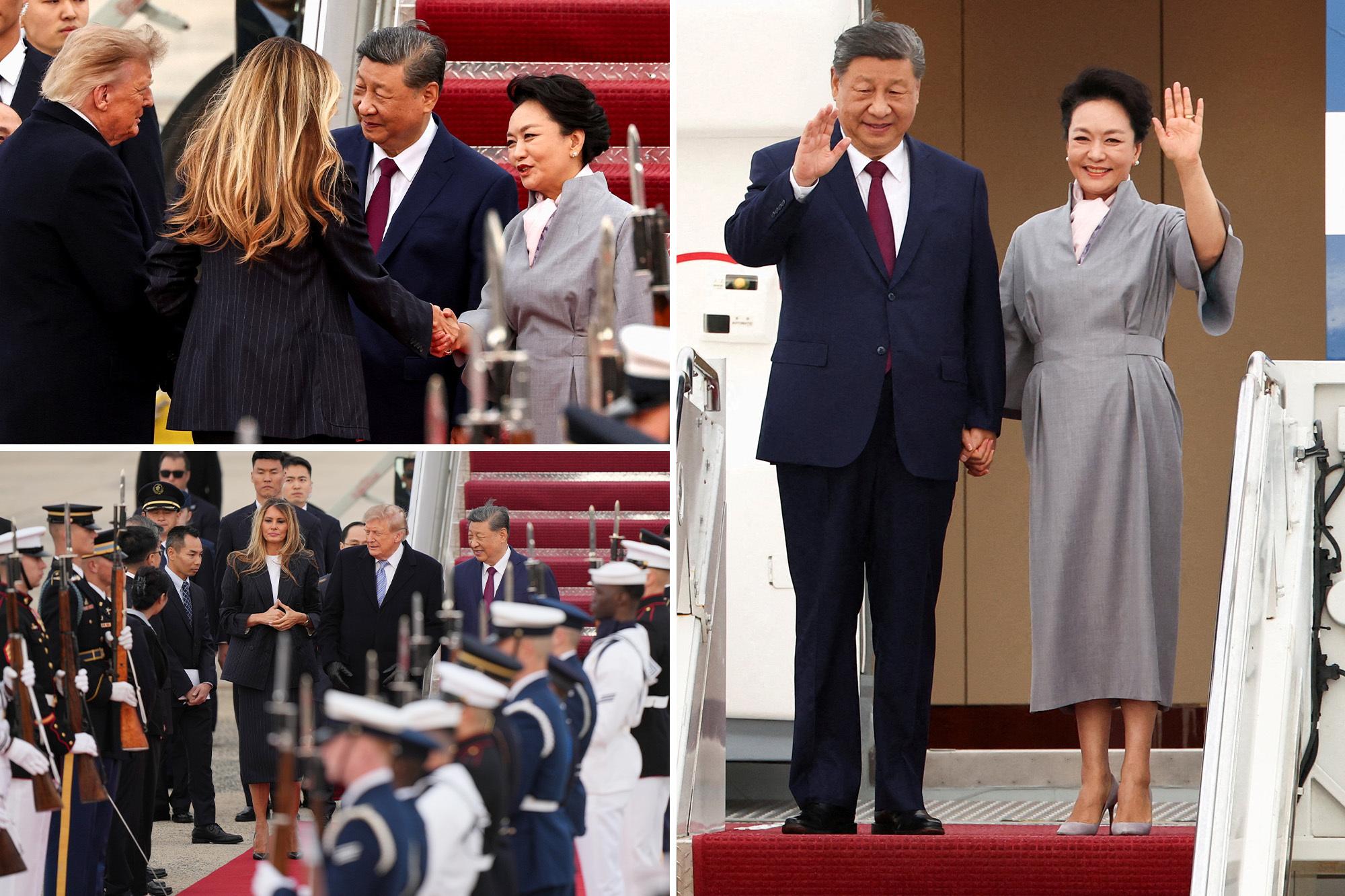 Trump greets China’s Xi at airport in historic move — as nations agree to trade truce to kick off high-stakes DC visit COMP RC29PNARP89V 556712196 3