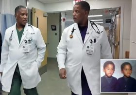 Identical twin doctors return to run ER in hometown where they grew up so poor they had no running water