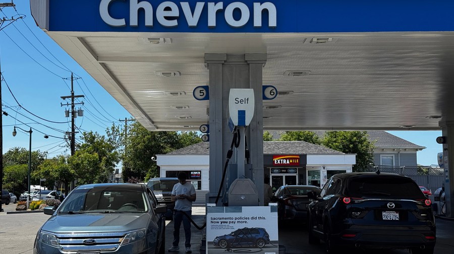 Gas prices reach Labor Day high amid Iran war Elsewhere Chevron 052126 AP Terry Chea