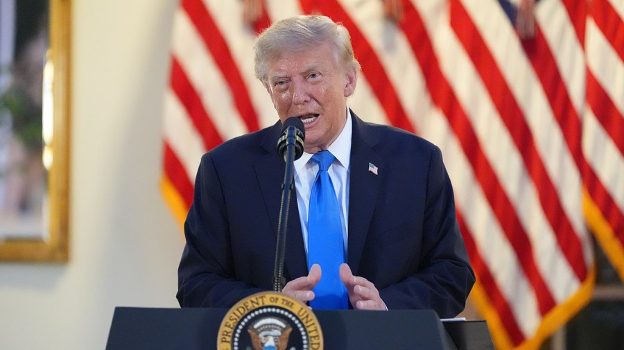 Trump promises midterm victory, slams Democrats in Labor Day message Hollywood Wilson AP AlexBrandon 1