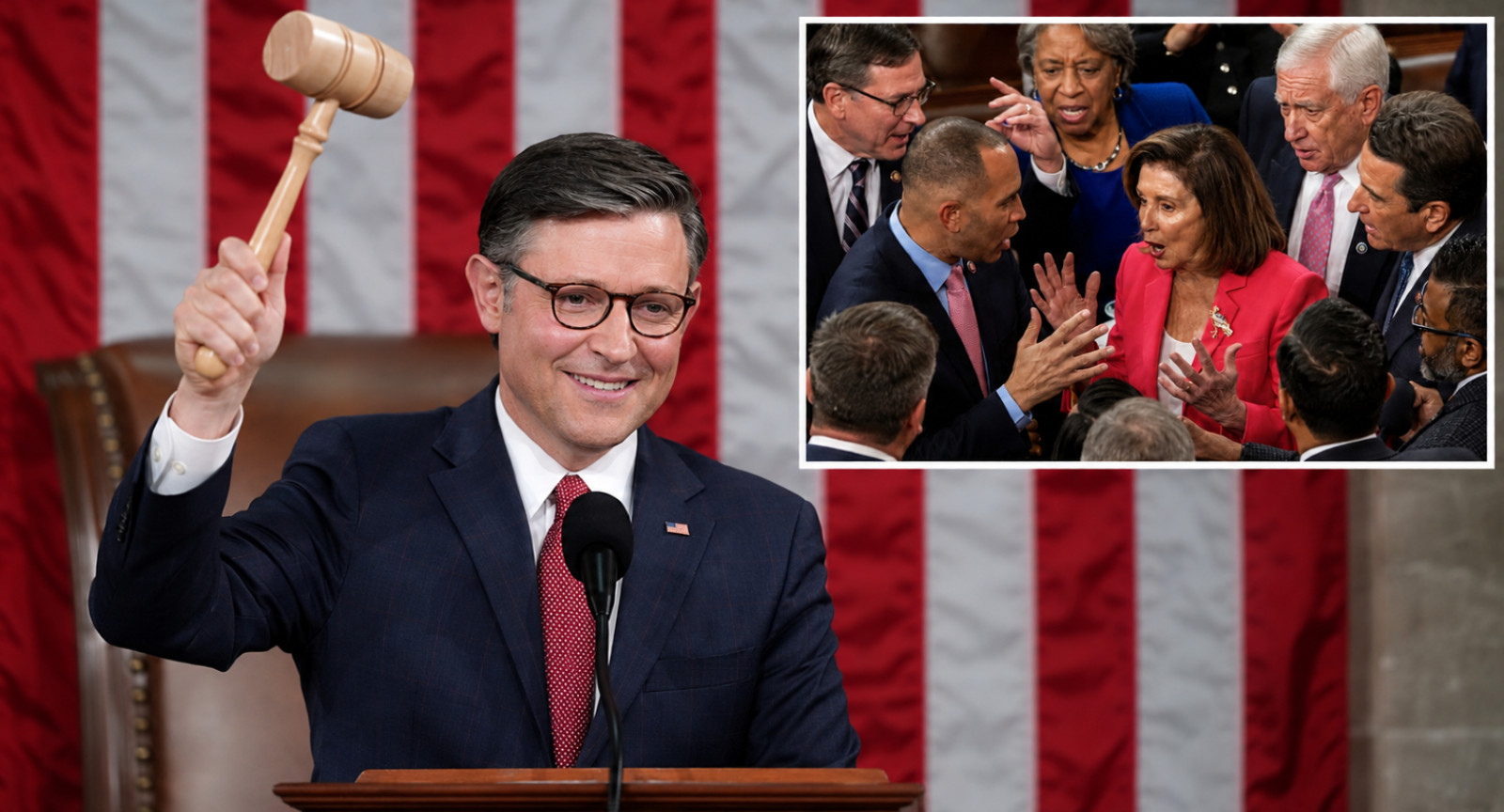 House Passes Key Bill As Trump Announces Historic Venezuela Oil Deal Johnson Pelosi House 1