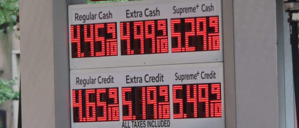 Diesel price now so high in one state gas pumps don’t have enough space to show it New York gas prices 51931087449 e1775600951496 1024x438 1 1
