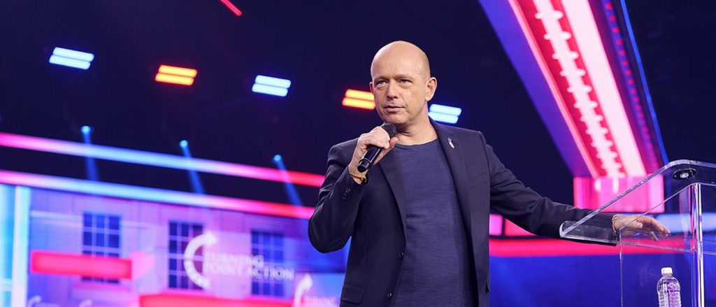 Republican gubernatorial nominee Steve Hilton pledges to appoint Democrat senator if elected Steve Hilton TPUSA 1024x439 1