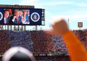 President Trump Cheered After Being Introduced at Tennessee-Texas Game on Saturday