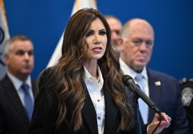 Kristi Noem offers cringeworthy take on Markwayne Mullin’s emergency landing in a Coast Guard plane