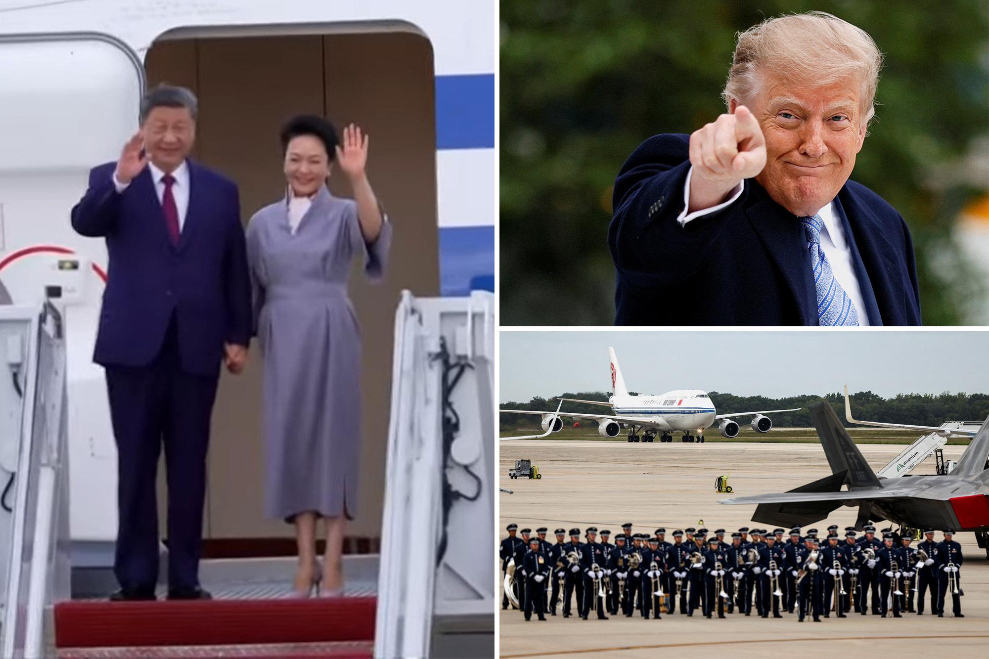Trump greets China’s Xi at airport in historic move to kick off high-stakes DC visit comp 1 12