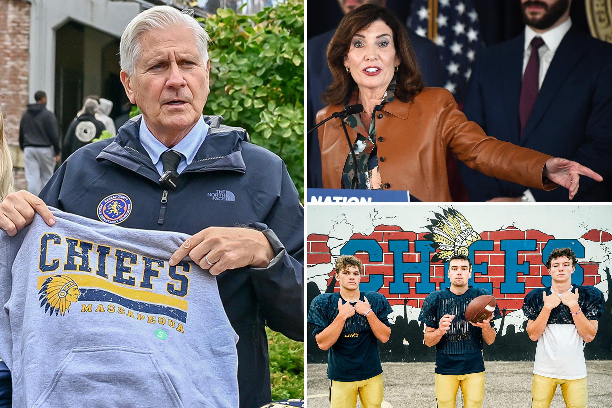 Blakeman taunts Hochul with Massapequa Chiefs name — as high schoolers troll NYS logo ‘ban’ comp NZ8 7698