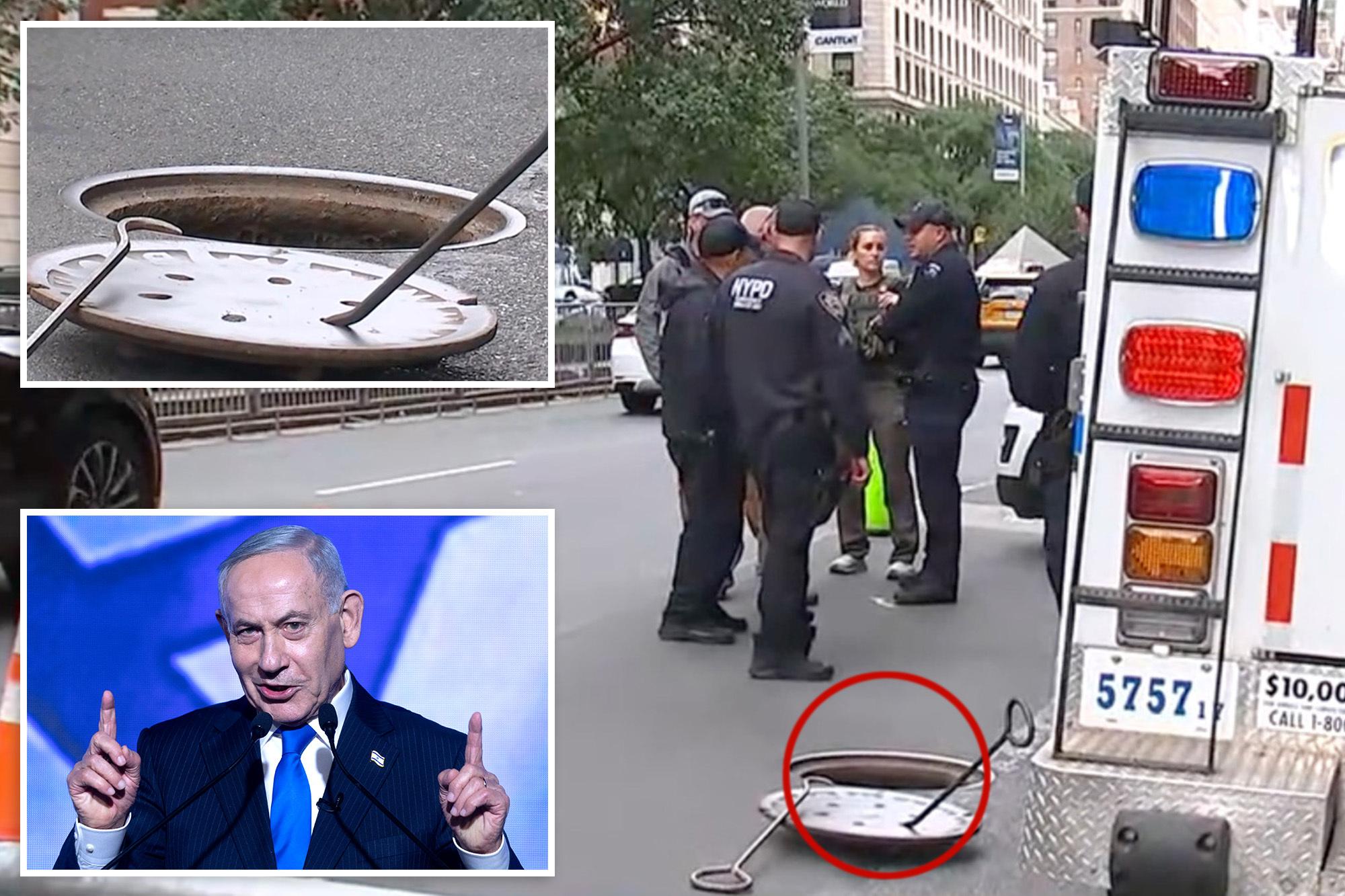 Trio spotted emerging from manhole just steps from NYC hotel where Netanyahu set to stay comp Screenshot 2026 09 23 at 123828 PM