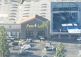 Three pedestrians mowed down as car smashes into California grocery store