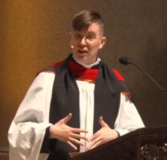 Priest Goes Viral for ‘God Is Trans’ Speech: A Community Note Citing Luke Completely Destroyed Her Argument