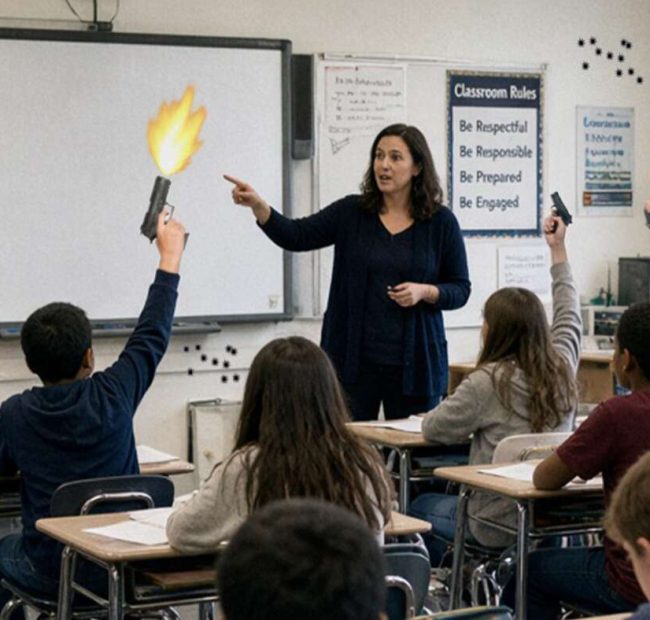 Chicago Teacher Asks Students To Please Raise Their Hands Instead Of Firing Pistols Into The Air