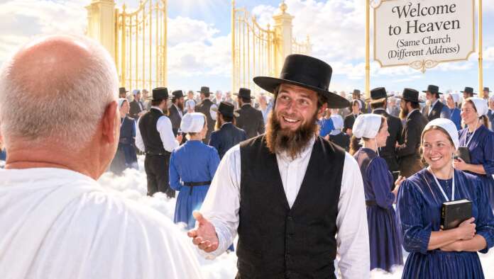 New Arrival In Heaven Surprised To Find It's Mostly Amish People edc44b 1