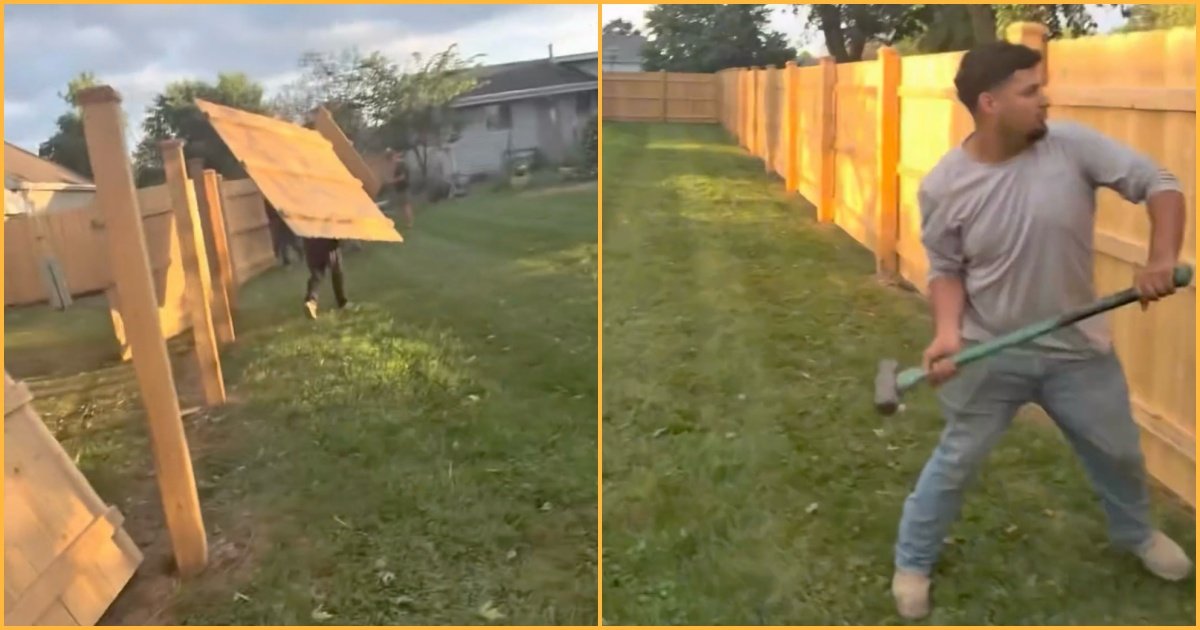 Homeowner Allegedly Refuses to Pay Latino Fence Crew — Workers Return and Tear the Fence Down Piece by Piece: “Maybe He Thought He Could Call ICE on Us” ence taken down