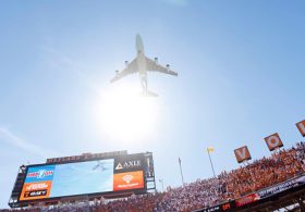 Trump flies over stadium in Air Force One ahead University of Texas-Tennessee football game
