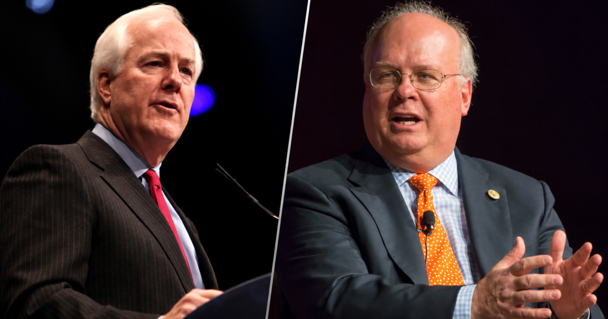 Dirty RINO John Cornyn Amplifies Karl Rove’s Wall Street Journal Column on Voting Democrat john cornyn karl rove 1200x630 1