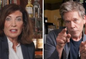 Kevin Bacon Films Ad for Kathy Hochul to Boast About Ending Obscure Dancing Regulation