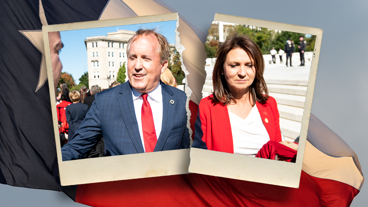 Paxton’s estranged wife breaks silence on Texas Senate race after 'biblical grounds' divorce ken paxton angela paxton tear