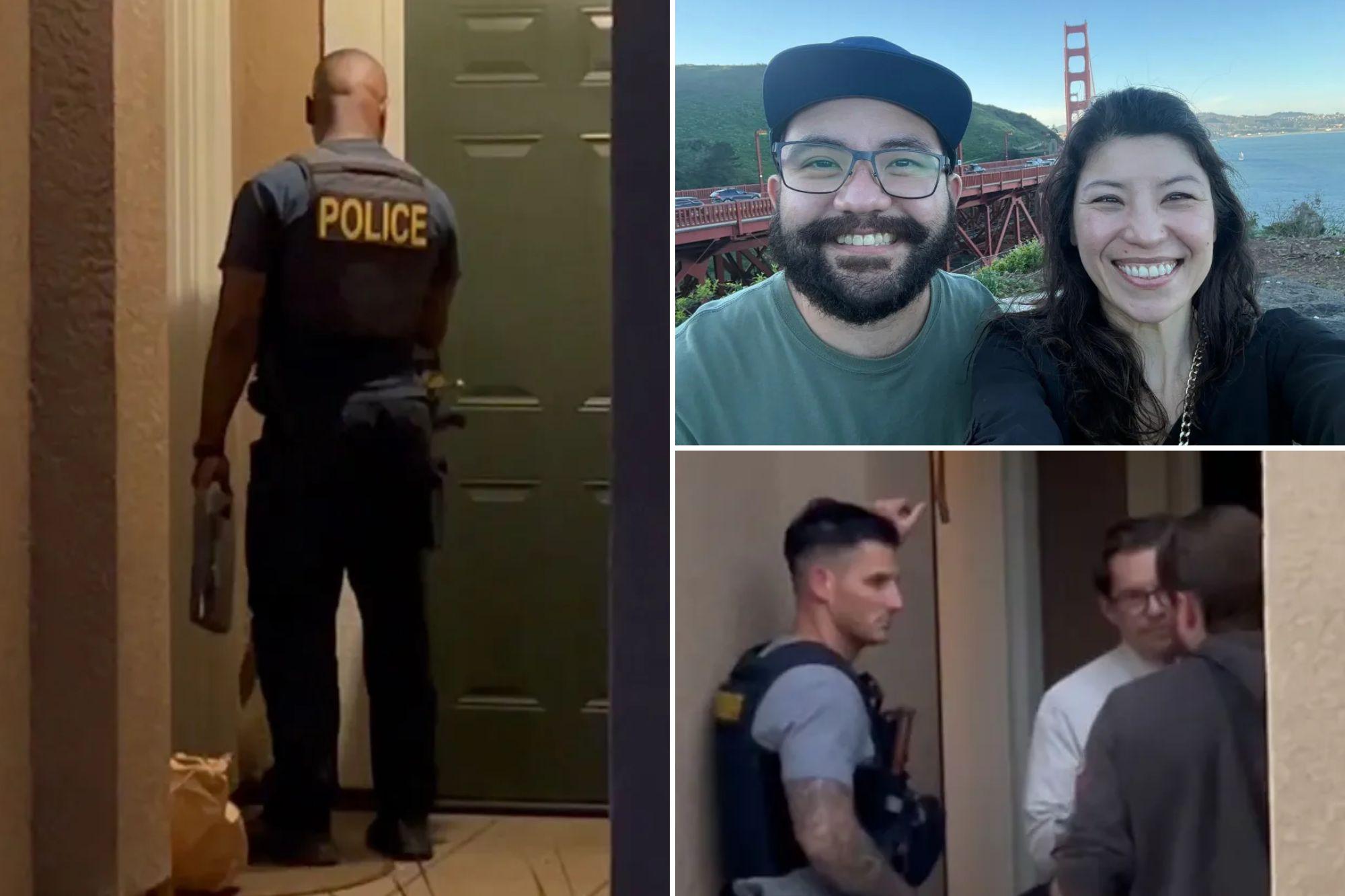 Cops descend on home of wife of slaughtered NY Times tech exec as her parents sit in jail for allegedly gunning him down kxxu 1790739813487