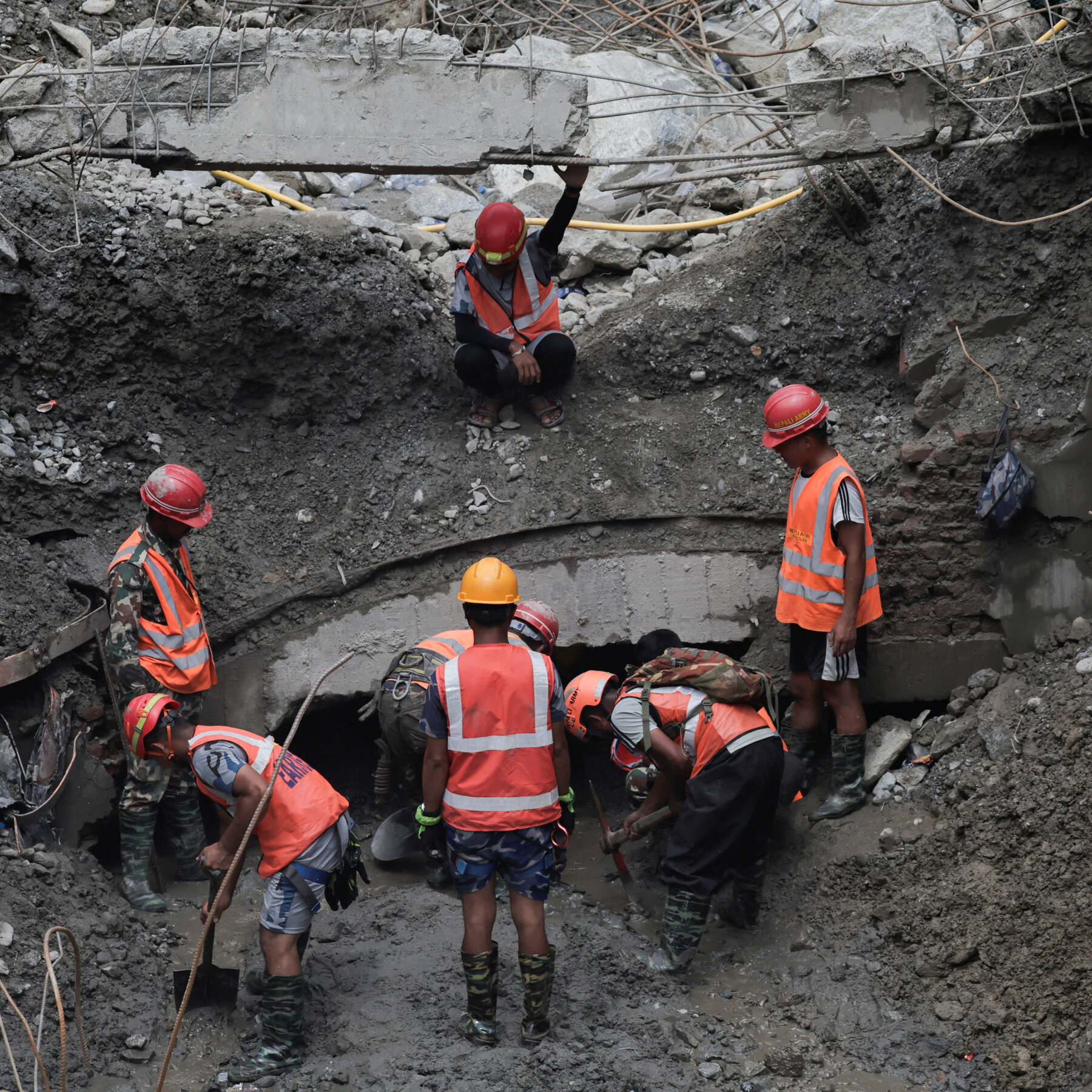 9 Days After Flood, 2 Men Are Pulled Alive From Mud-Filled Tunnels in Nepal lood leadall bwjz mediumSquareAt3X