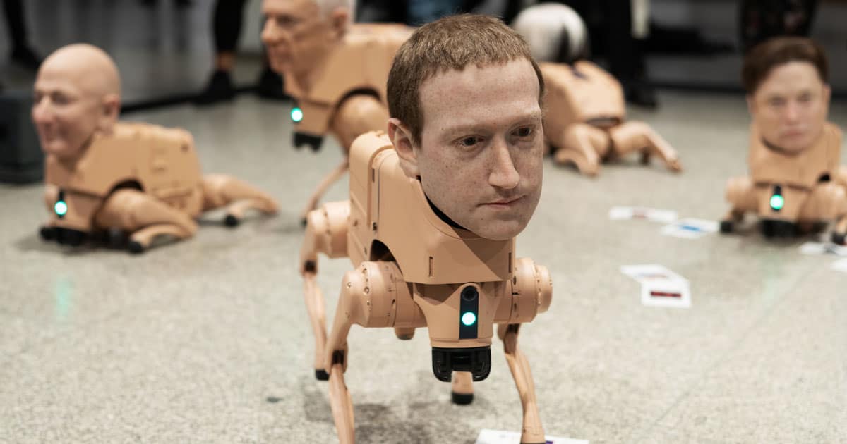 AI Is Making Humans ‘Become More Like Robots,’ Study Warns mark zuckerberg robot dog ai humans robotic