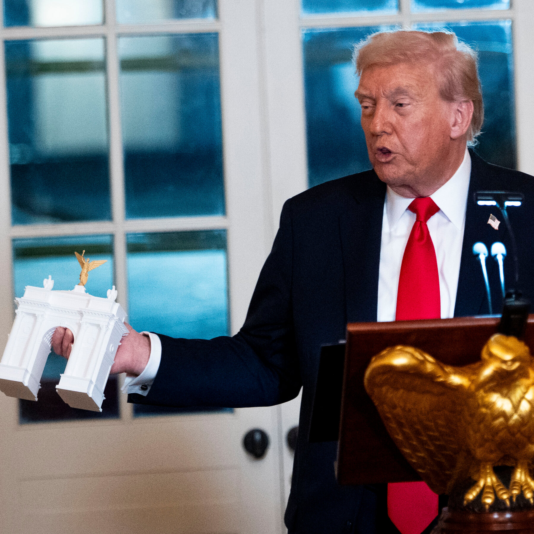 Trump Says His D.C. Arch Would Be a ‘Military Complex’ Housing Drones and Snipers mpg mediumSquareAt3X