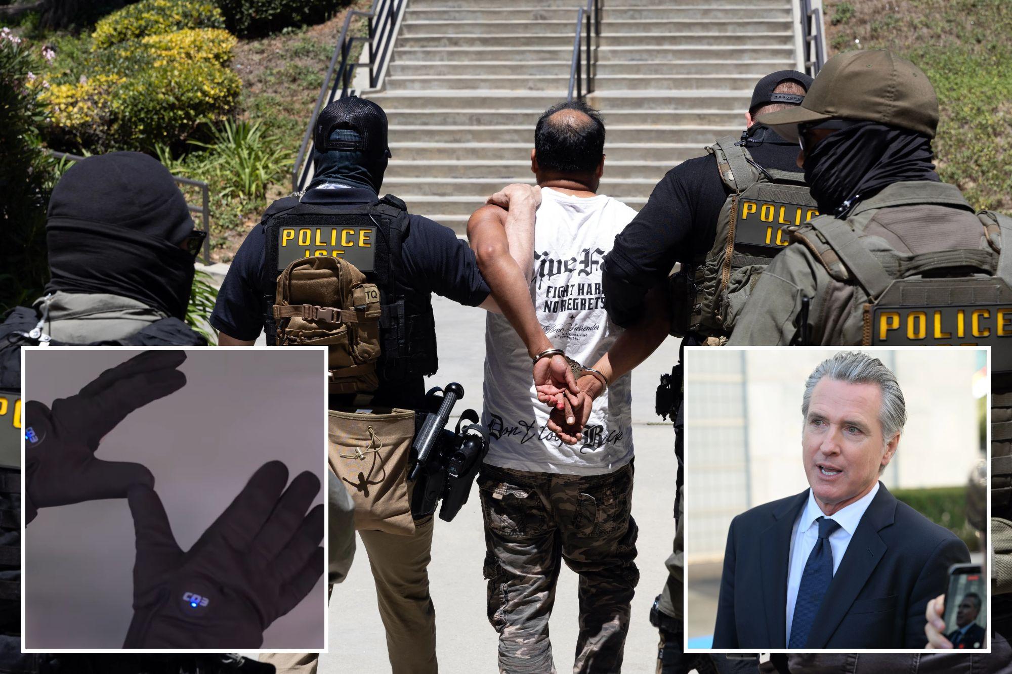 Gavin Newsom targets ICE agents with shock-glove ban, job blacklist — but feds tell them to ignore him newspress collage 7i8op3g10 1790811884894