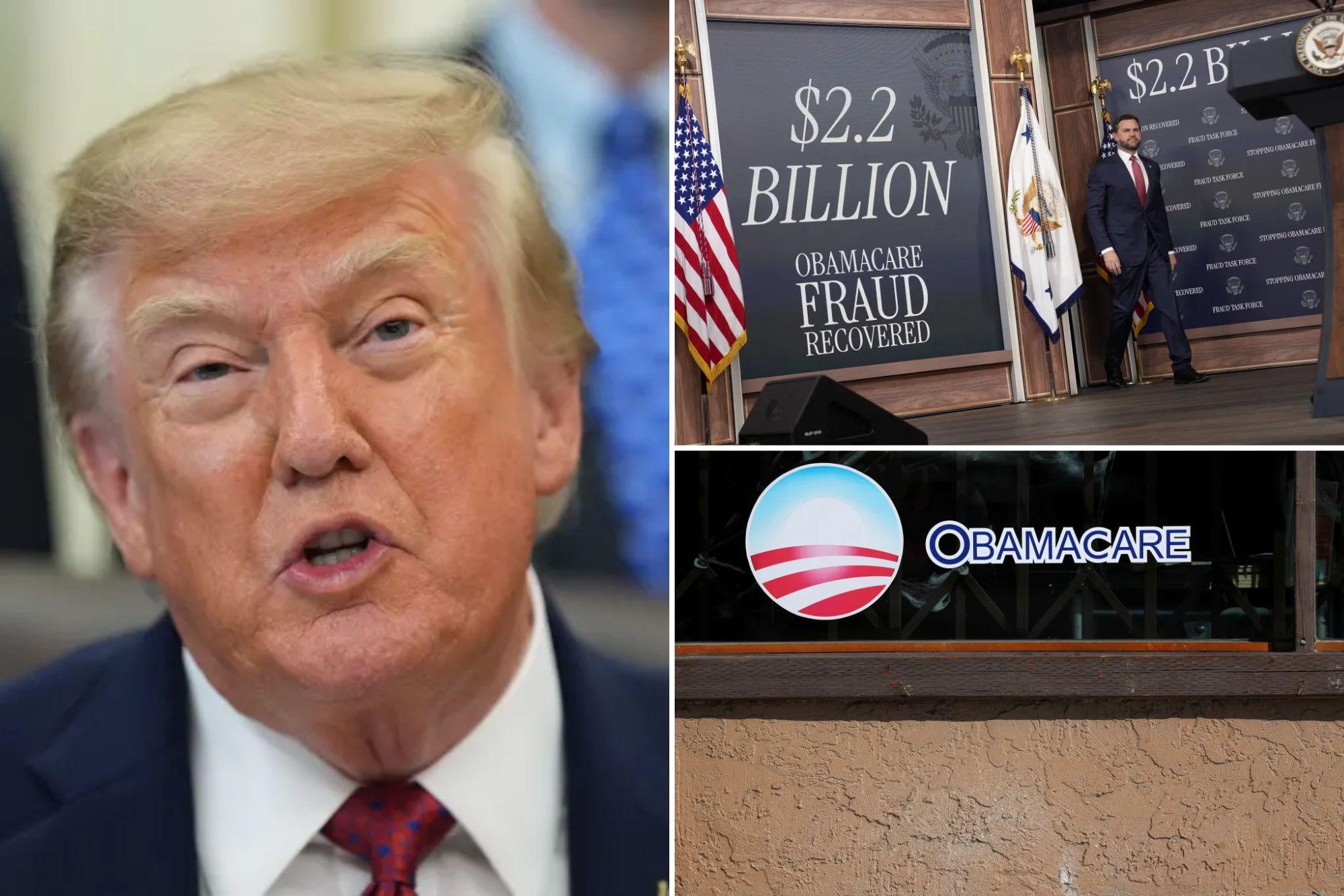 Trump mails letter and $500 check to 950K Americans with Obamacare newspress collage hlp2gd5nn 1790801872707