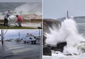 Thousands without power, roads flood in New Jersey as first major signs of nor’easter take shape