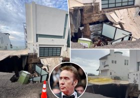 Nicolas Cage’s $10.5M Malibu mansion nearly falls into massive sinkhole that swallowed driveway…