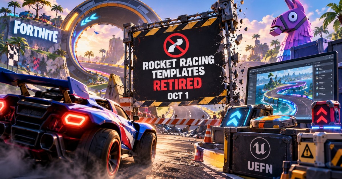 Fortnite Rocket Racing Templates Shut Down October 1: How Creators Can Save Their Islands ortnites rocket racing