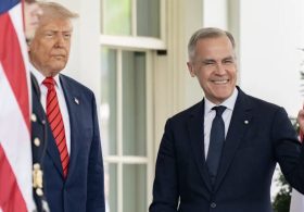 Trump Trolls Canadian Prime Minister Mark Carney, Calls Him Governor – “Get Up Governor”