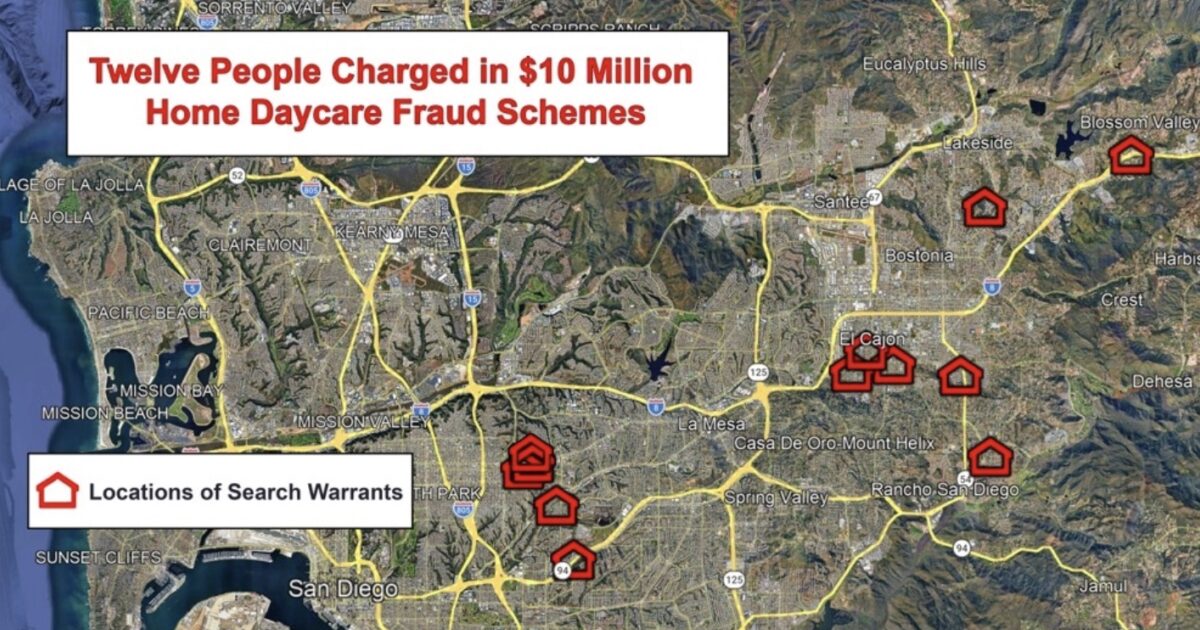 12 Foreign-Born Operators From Syria, Somalia, Afghanistan, Iraq and Sudan Charged in $10 Million San Diego ‘Ghost Daycare’ Scam — Kids Only Showed Up When the Inspector Did screenshot 2026 09 15 at 23323pm 1200x630 1