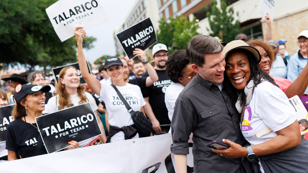 GOP fortress is under threat in one key red state, and these voters could decide whether it falls talarico with supporters