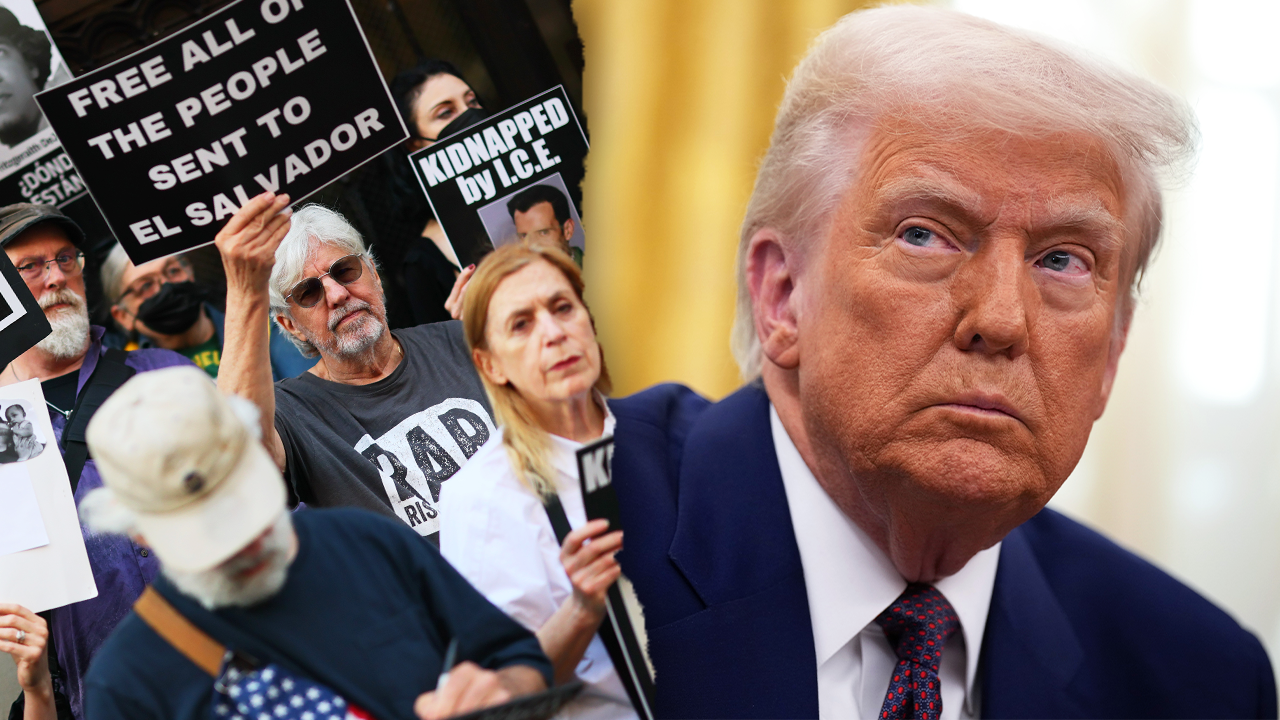 Federal appeals court deals blow to Trump deportation agenda trump cecot protest2025