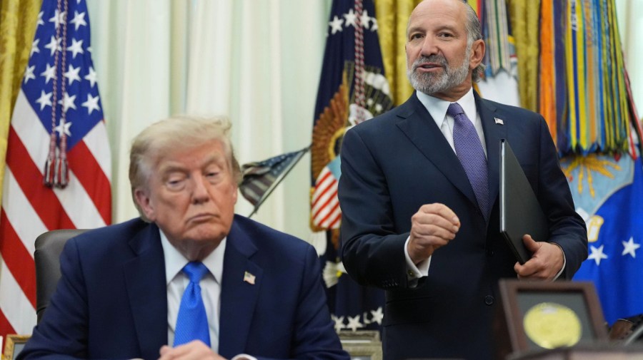 Bipartisan coalition pushes Trump administration on AI security framework release trump donald lutnick howard 080620216 AP26218744941475 1