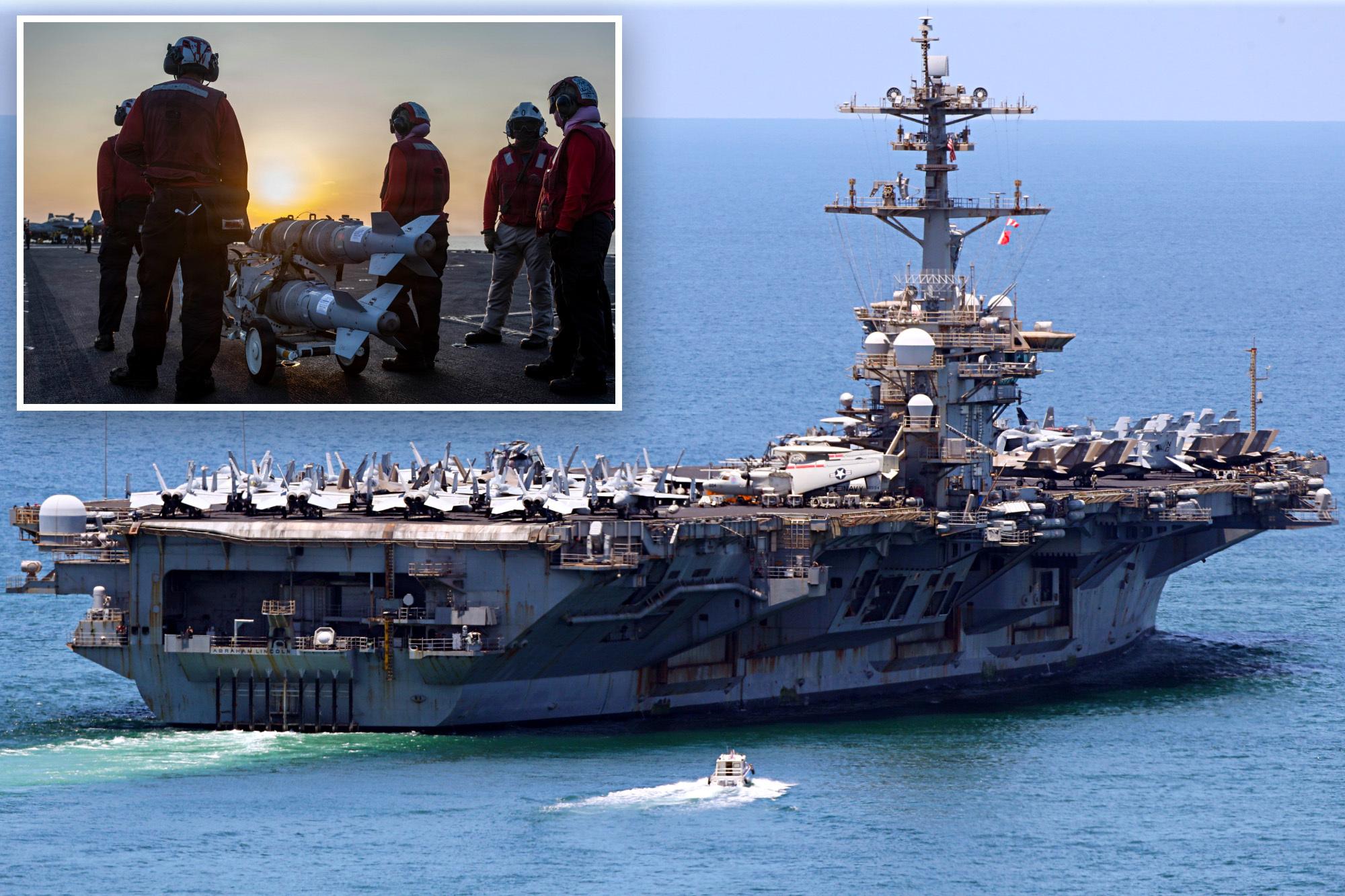 Eight sailors in USS Abraham Lincoln strike group attempted suicide during record deployment, Pentagon confirms uss abraham lincoln attempted suicides comp