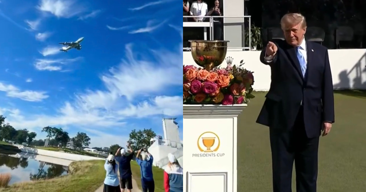 Trump Does Air Force One Flyover and Speaks at Presidents Cup Golf Tournament in Chicago – Crowd Chants “USA” and “Four More Years!” your paragraph text 13 1200x630 1