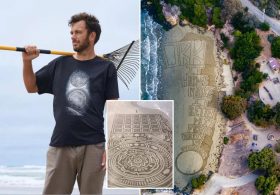 Mystery beach masterpieces appear overnight as California sand wizard unmasked