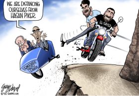 Best political cartoons: Democrats take a hard left off a cliff