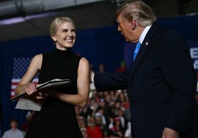 Trump parades ‘perfect’ Natalie Harp on stage and likens her to a Price Is Right model
