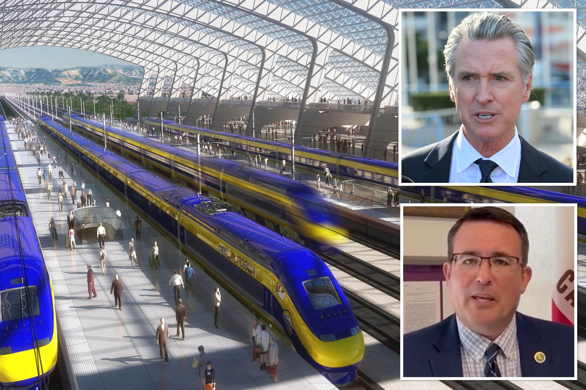 Gavin Newsom vetoes bill giving California high-speed rail watchdog more power 143318244